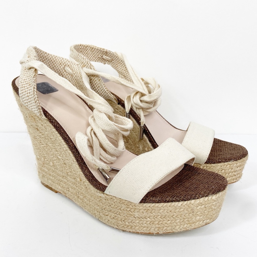 Victoria’s Secret Straw Espadrilles Wedge Sandals